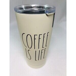 NEW Stainless travel tumbler COFFEE IS LIFE Rae Dunn 17oz. Coffee cup